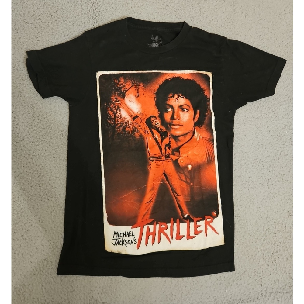 Michael Jackson‎ Thriller T Shirt Mens SIZE SMALL Black Short Sleeve